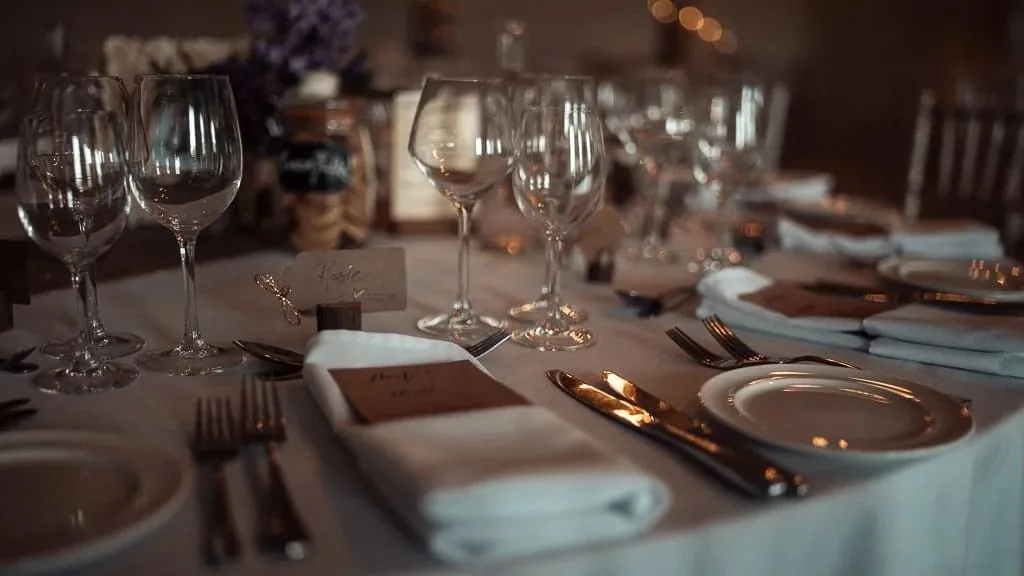 wedding room layout at horetown house