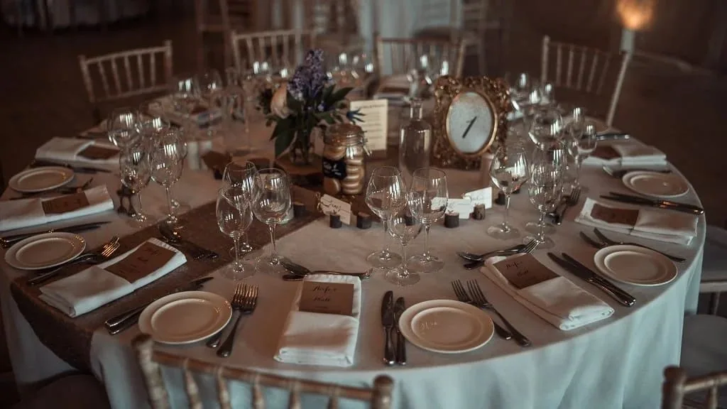 wedding room layout at horetown house
