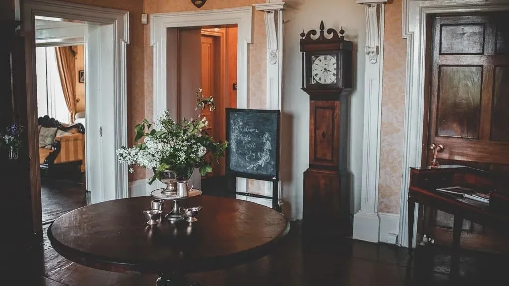 grandfather clock at horetown house
